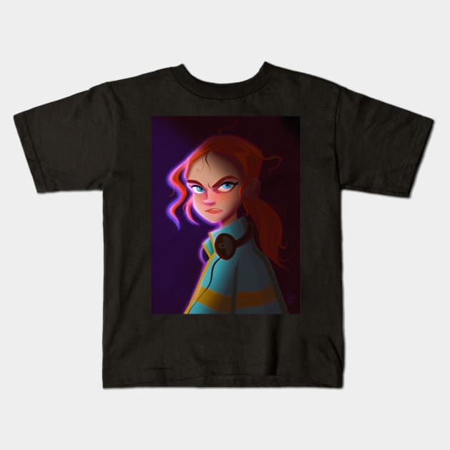 Running Up That Hill Kids T-Shirt by Niniel_Illustrator